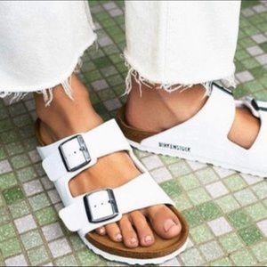 Birkenstock Arizona White NWOT